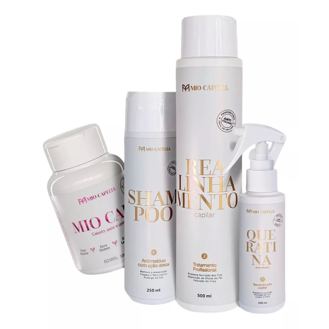 Progressivas para Fazer em Casa - Kit de Progressiva Sem Formol Realinhamento Mio Capelli